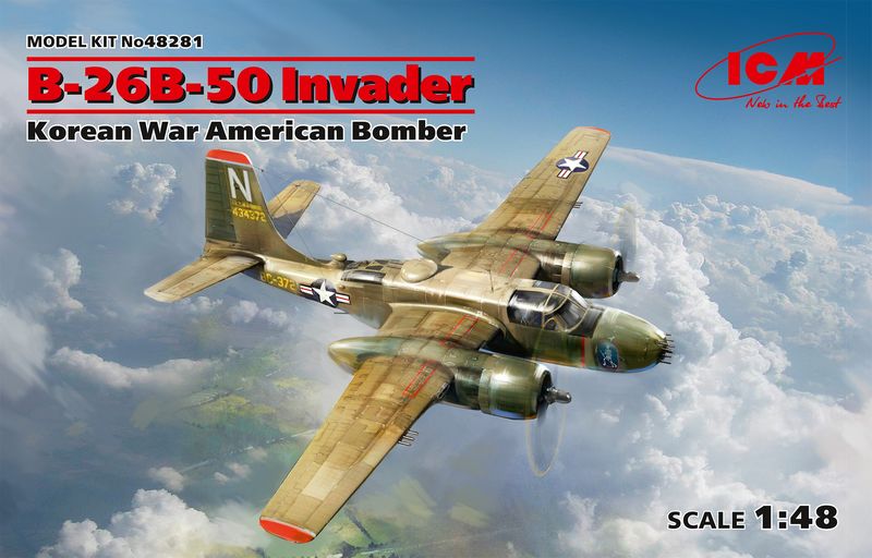 48281  авиация  B-26B-50 Invader, Korean War American Bomber  (1:48)