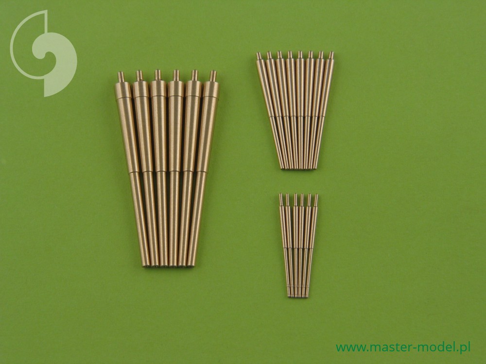 SM-350-044  дополненияиз металла  Стволы 280мм. (6шт.), 150мм. (8шт.), 105мм. (6шт.) для Admiral Gra