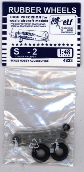 4823  дополнения из пластика  Rubber Wheels Колеса на Сухого-2  (1:48)