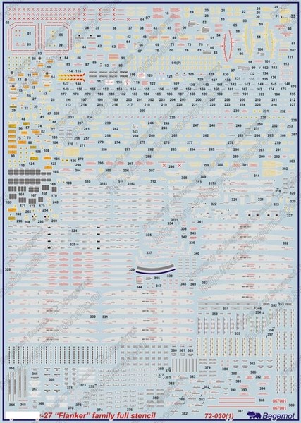 72030  декали  С-27 технические надписи  (1:72)
