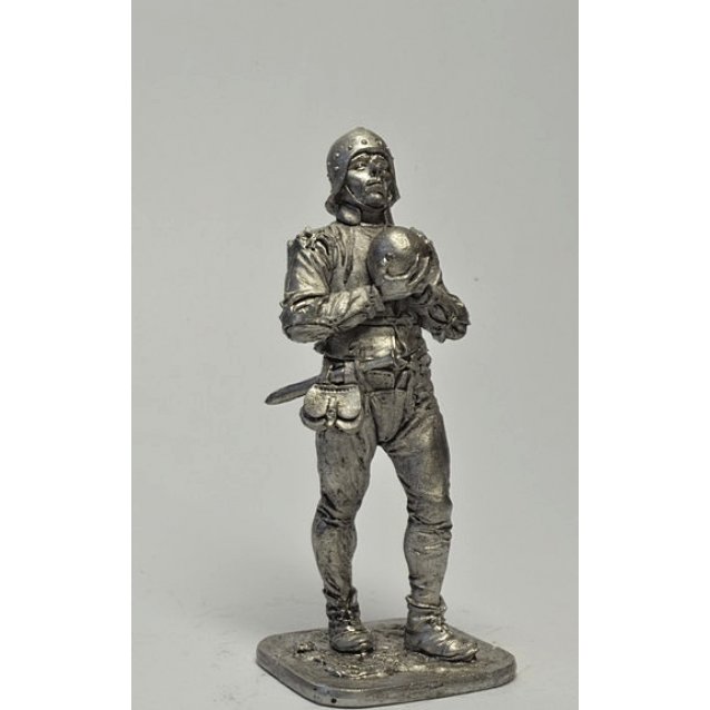 251 M  миниатюра  Бомбардир с ядром. Зап. Европа 15 век