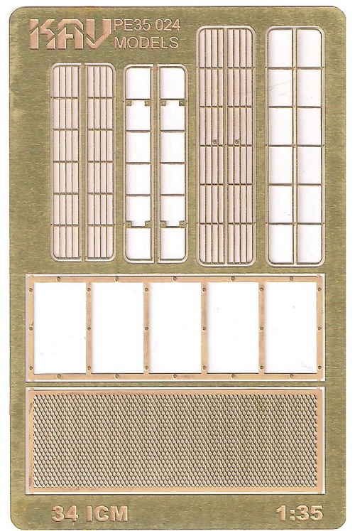 KAV PE35 024  фототравление  Базовый набор фототравления для Танк-34 (ICM)  (1:35)