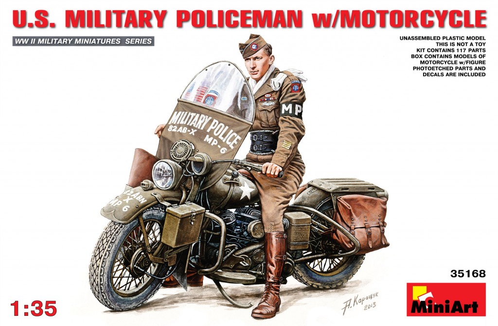 35168  техника и вооружение  U.S. MILITARY POLICEMAN w/MOTORCYCLE  (1:35)