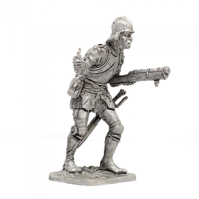 071 M  миниатюра  Швейцарец с ручной пушкой, 15в, Бургундские войны