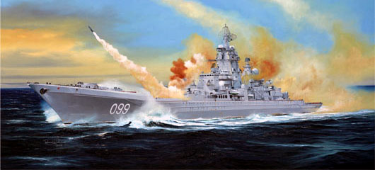 04522  флот  Russian Cruiser Pyotr Velikiy  (1:350)