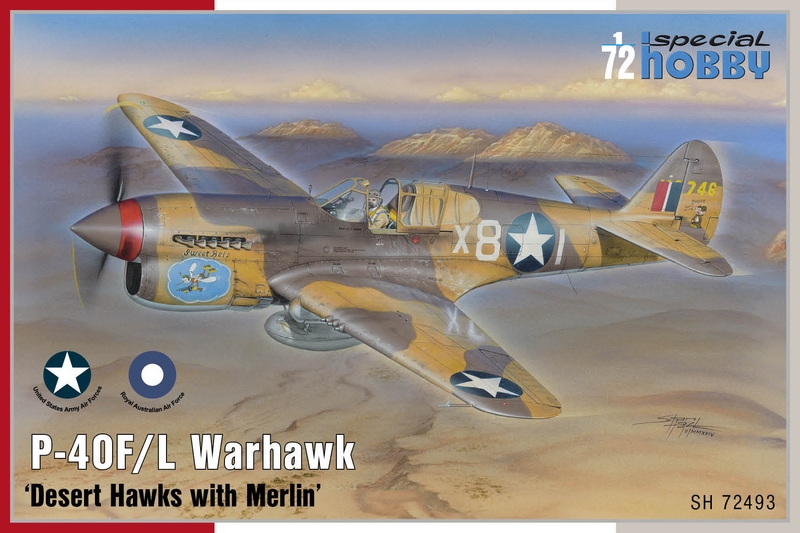 SH72493  авиация  P-40F/L Warhawk "Desert Hawks with Merlin" (1:72)
