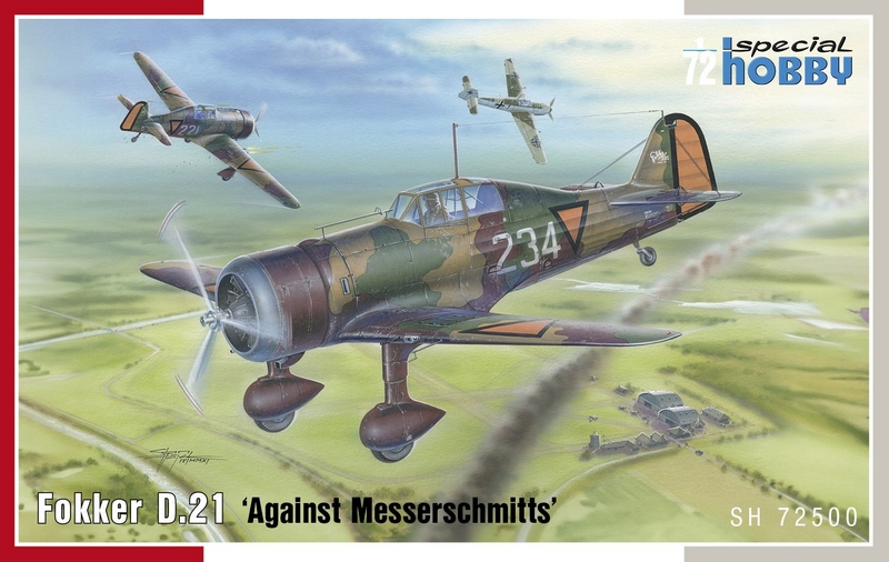 SH72500  авиация  Fokker D.XXI "Against messerschmitts"  (1:72)