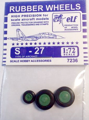 7236  дополнения из пластика  Rubber Wheels. C-27  (1:72)