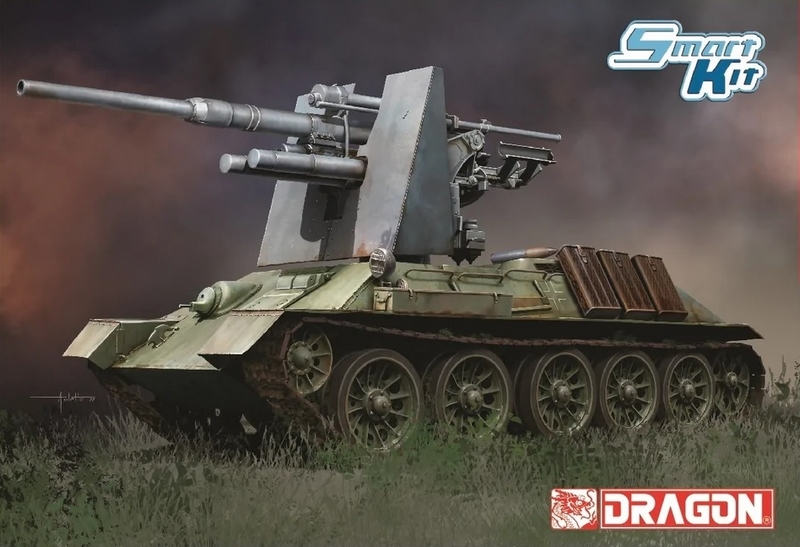 6986  техника и вооружение  Танк-34 747(r) mit 8.8cm FlaK 36/37  (1:35)