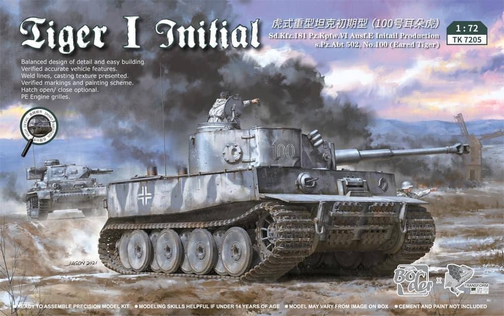 TK7205  техника и вооружение  Tiger I initial s.Pz.Abt. 502 №100 (Eared Tiger)  (1:72)