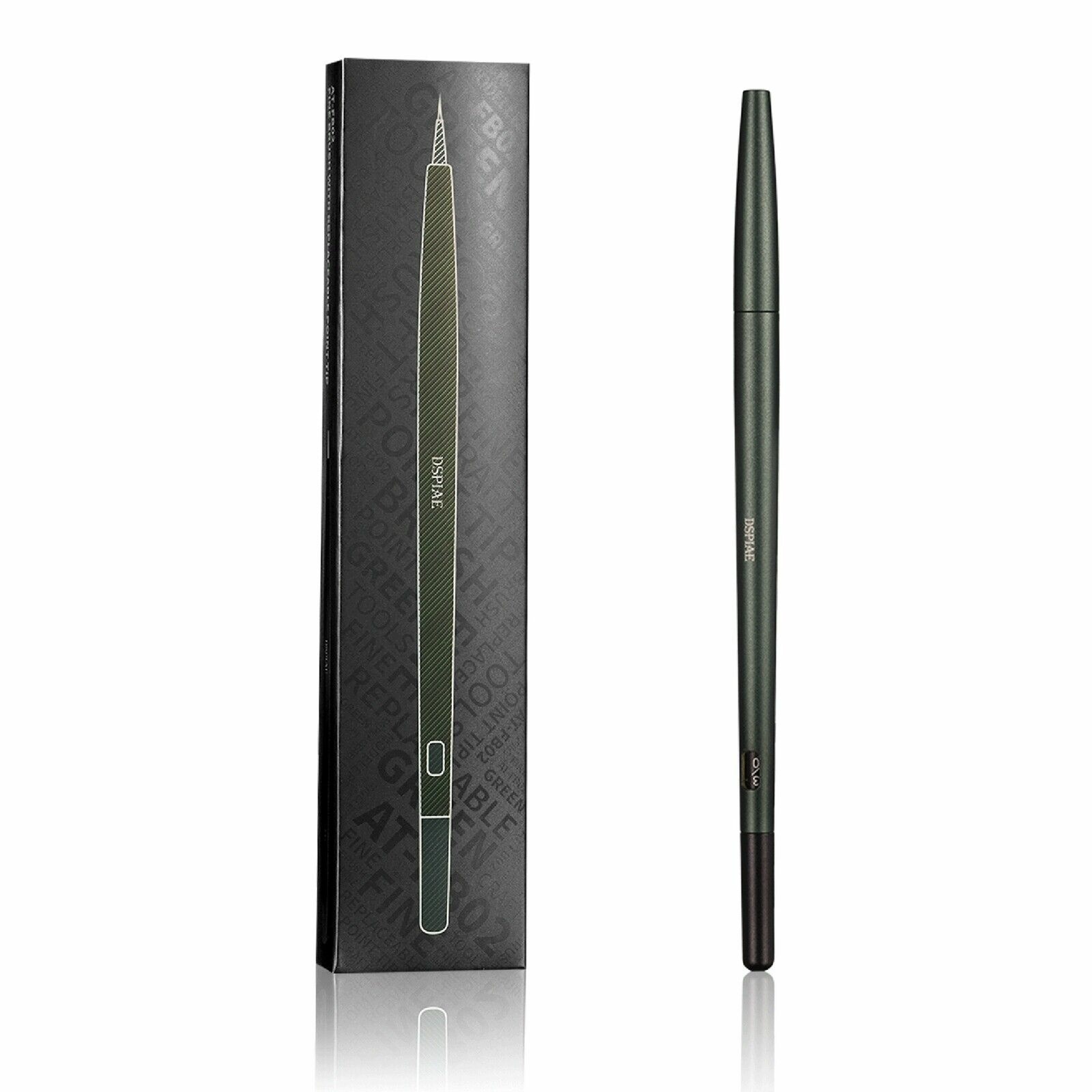 AT-FB02  кисти  Алюминиевая кисточка со сменным наконечником, зеленая