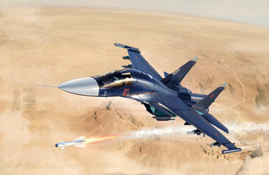 01652  авиация  Russian ОКБ Сухого-34 Fullback Fighter-Bomber  (1:72)