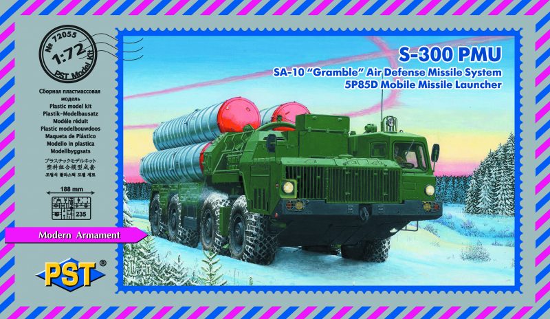 72055  техника и вооружение  5П85Д комплекса С-300 (1:72)