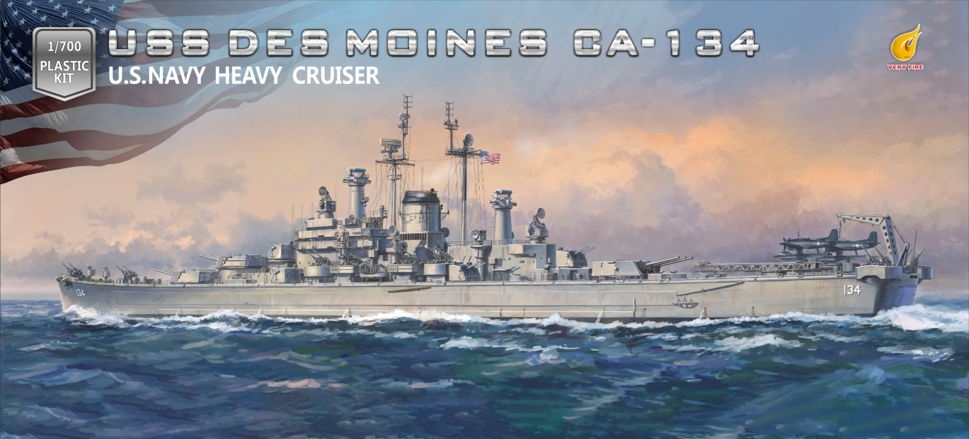 VF700907  флот  U.S.Navy Heavy Cruiser USS Des Moines CA-134  (1:700)