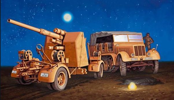 03210  техника и вооружение  БТР Sd.Kfz. 7 with 8,8 cm Flak 37  (1:72)