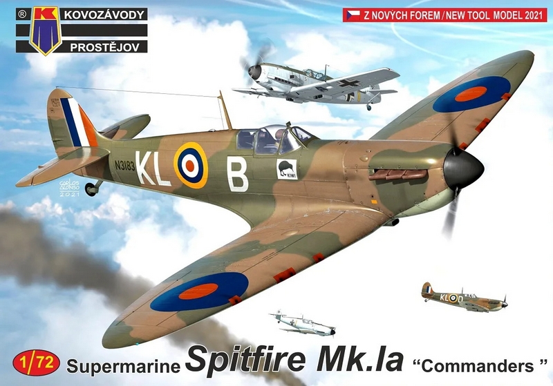 KPM0262  авиация  Spitfire Mk.Ia "Commanders"  (1:72)