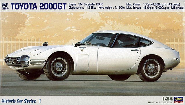 21201  автомобили и мотоциклы  Toyota 2000GT Early Type (1967)  (1:24)