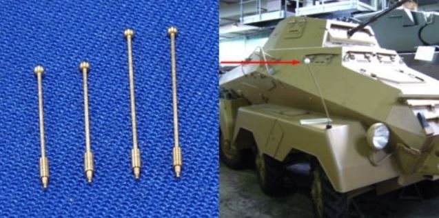 35A01  дополнения из металла  German Vehicle Width Indicators  (1:35)