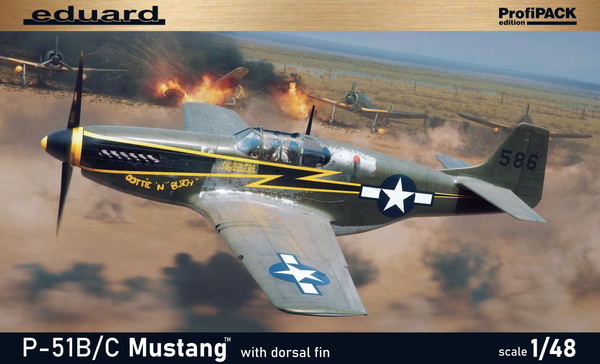 82108  авиация  P-51B/C Mustang With Dorsal Fin  (1:48)