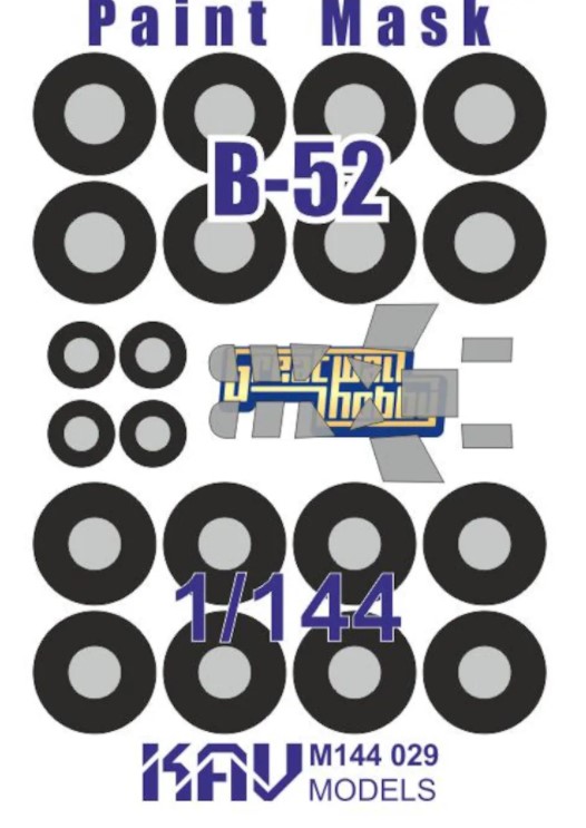 KAV M144 029  инструменты для работы с краской  Окрасочная маска B-52 (GWH)  (1:144)