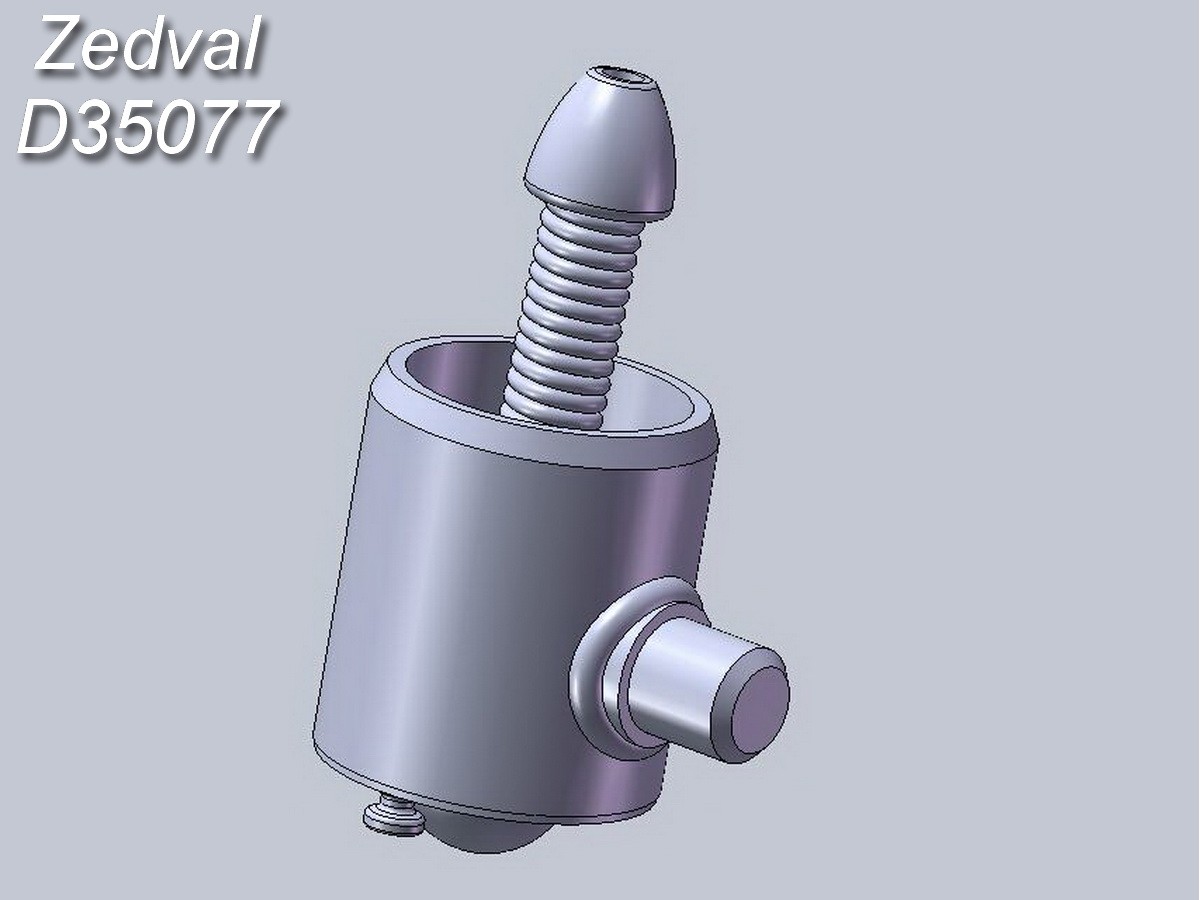 D35077  дополнения из смолы  Антенный ввод 71-ТК с бронировкой (Tанк-34)  (1:35)