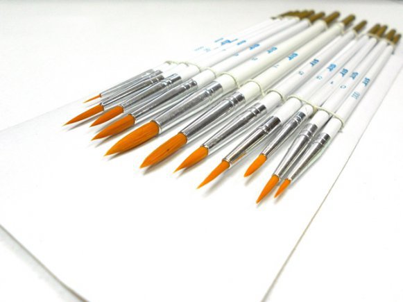 3692  кисти  Набор кистей из синтетического волоса 12 шт. №0000,000,00,0,1,2,3,4,5,6,7,8