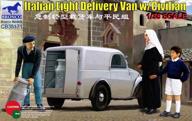 CB35171  автомобили и мотоциклы  Italian Light Delivery Van w/Civilian  (1:35)