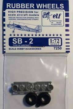 7250  дополнения из пластика  Rubber Wheels. Колеса на SB-2  (1:72)