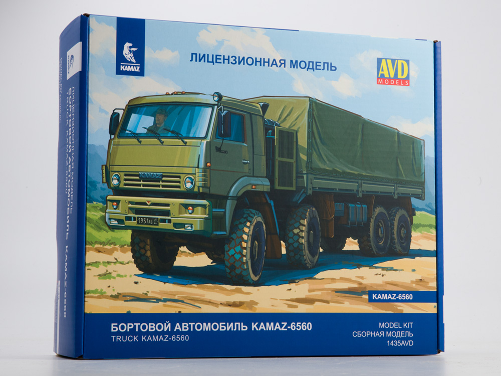 1435AVD  автомобили и мотоциклы  КАМАЗ-6560 бортовой  (1:43)