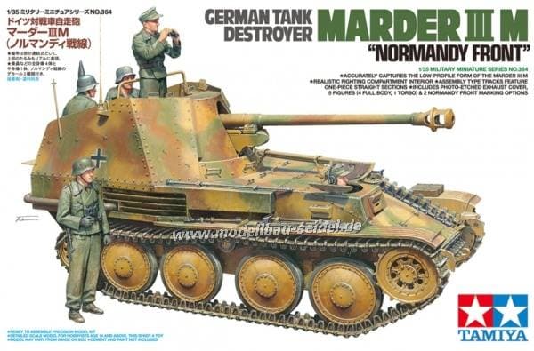 35364  техника и вооружение  САУ German Tank Destroyer Marder III M "Normandy Front"  (1:35)