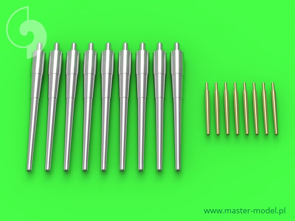 SM-350-075  металлические стволы  USN Indianapolis CA-35 1945г. стволы 8"9шт., 5"8шт.  (1:350)