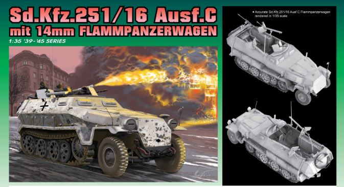 6864  техника и вооружение  БТР Sd.Kfz.251/16 Ausf.C mit 14mm Flammpanzerwagen  (1:35)