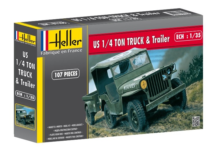 81105  техника и вооружение  Джип с прицепом (1:35)