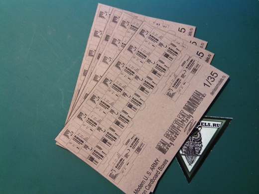 DMS-06033  дополнения из бумаги  Modern US Army ration cardboard boxes  (1:35)