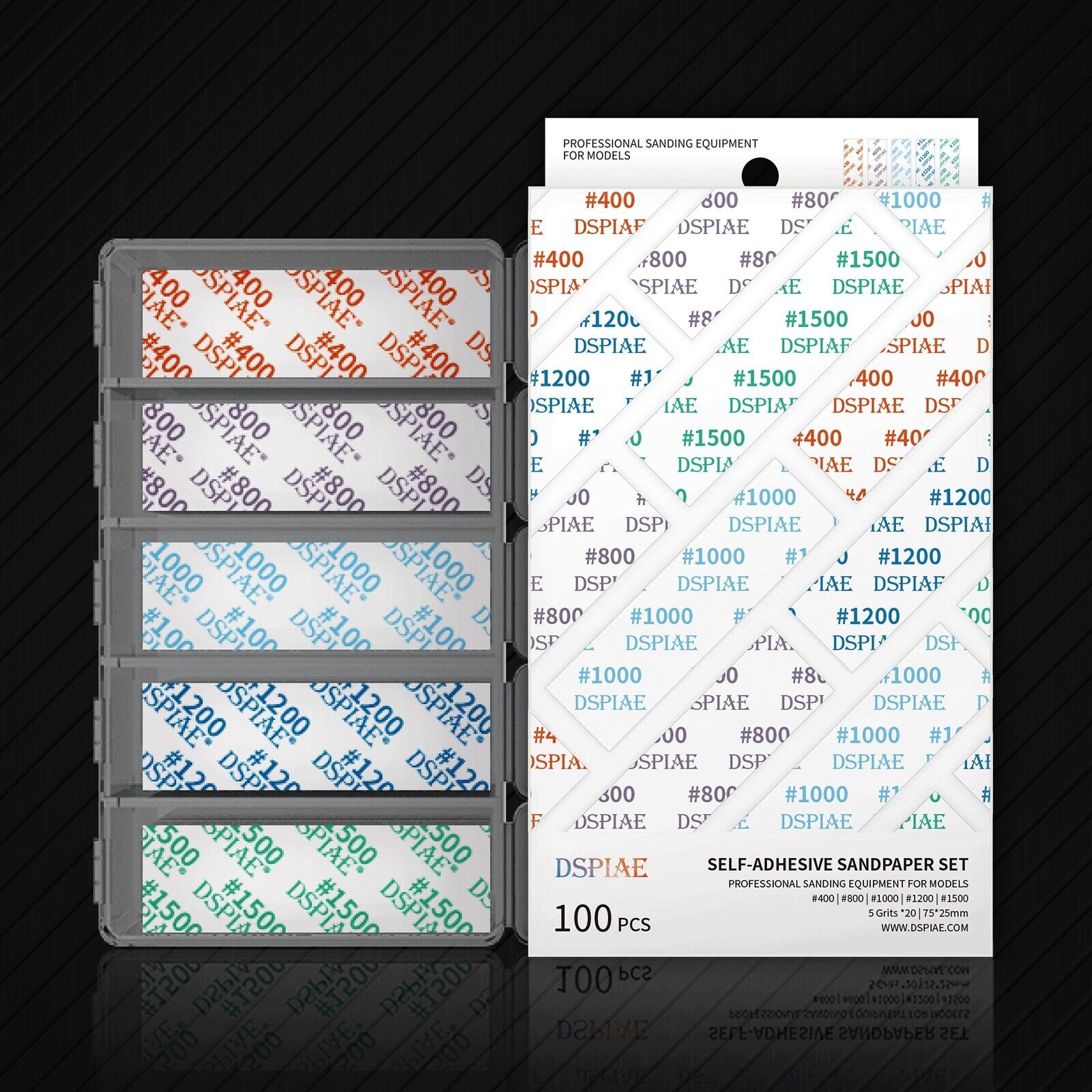 DSP-S01  ручной инструмент  Набор прочной самоклеющей наждачной бумаги #400-1500 (100 шт.)