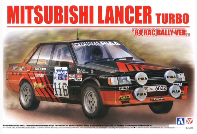 B24022  автомобили и мотоциклы  Mitsubishi Lancer 2000 Turbo sponsored by Yokohama #116  (1:24)