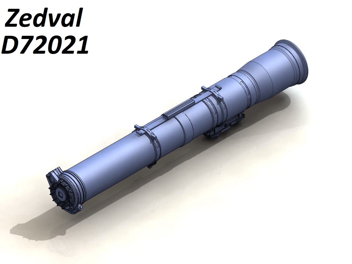 D72021  дополнения из смолы  Контейнер ПТУР 9М113 «Конкурс»  (1:72)