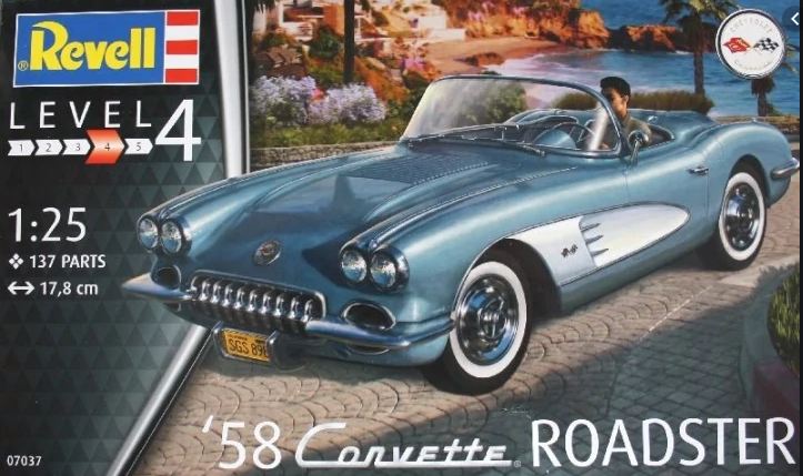 07037  автомобили и мотоциклы  "58 Corvette Roadster"  (1:25)