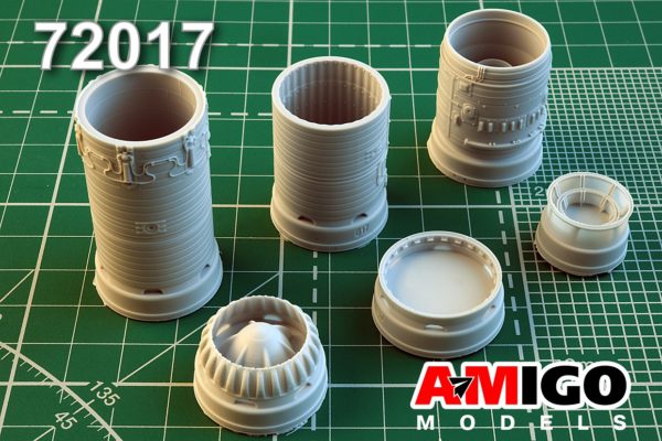 AMG 72017  дополнения из смолы  Реактивное сопло двигателя АЛ-7Ф для самолета С-7Б тип 11, 17 (1:72)