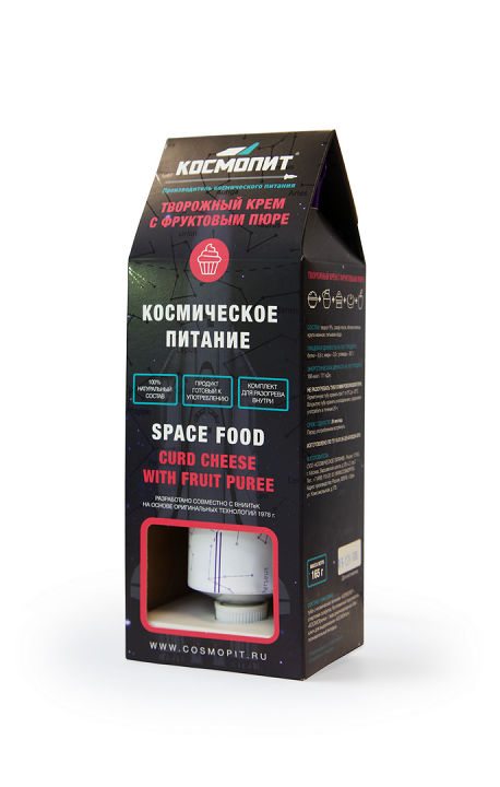 9000016  Творожный крем с фруктовым пюре, 165г., в инд. упаковке