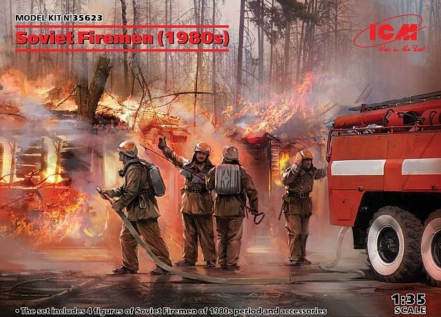 35623  фигуры  Советские пожарные (1980-е г.г.)  (1:35)