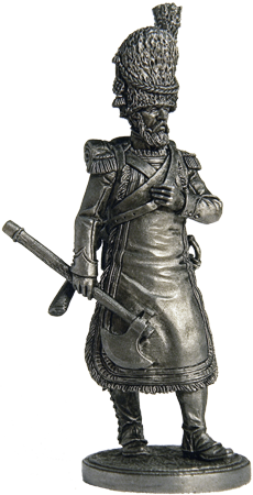 NAP-048  миниатюра  Сапер 2-го пехотного полка. Берг, 1807-12 гг.