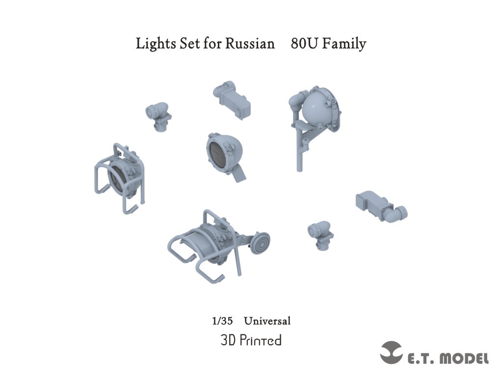 P35-275  дополнения из смолы  Lights Set For Russian Танк-80U Family (Universal)  (1:35)