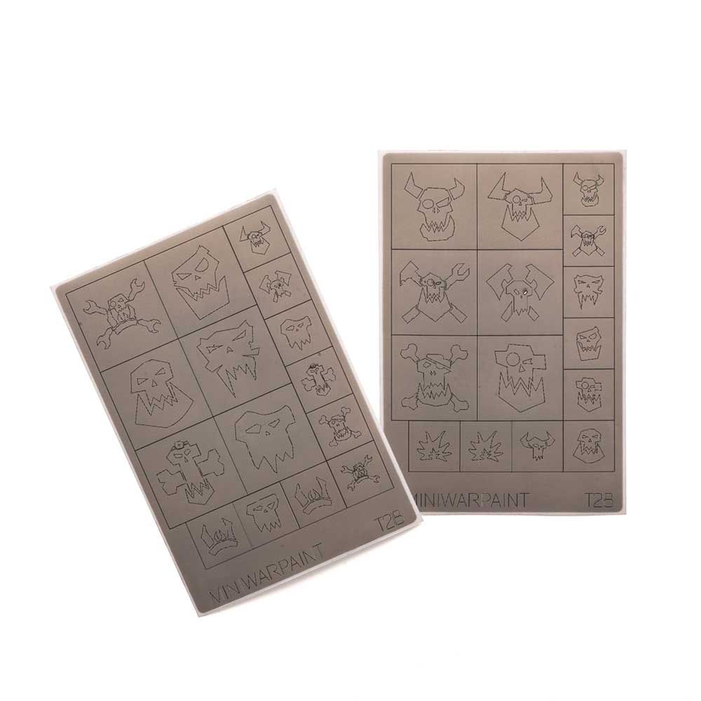 T-218  маски окрасочные  Маска окрасочная орочьи символы 40К  размер М