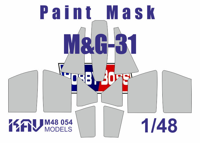 KAV M48 054  инструменты для работы с краской  Маска на М&Г-31 (Hobby Boss)  (1:48)