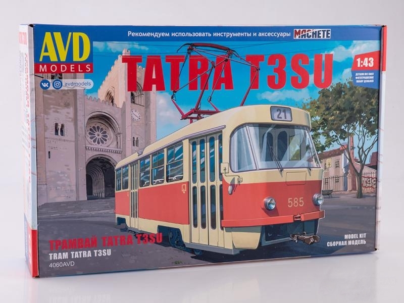 4060AVD  техника и вооружение  Трамвай Tatra T3SU  (1:43)