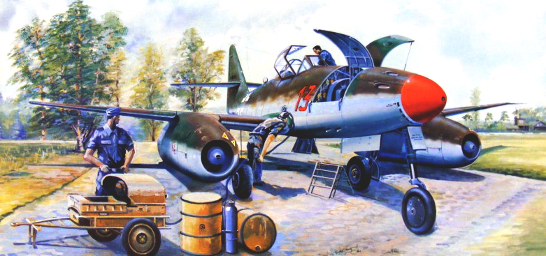 02261  авиация  Messerchmitt Me 262 A-1a clear edition  (1:32)