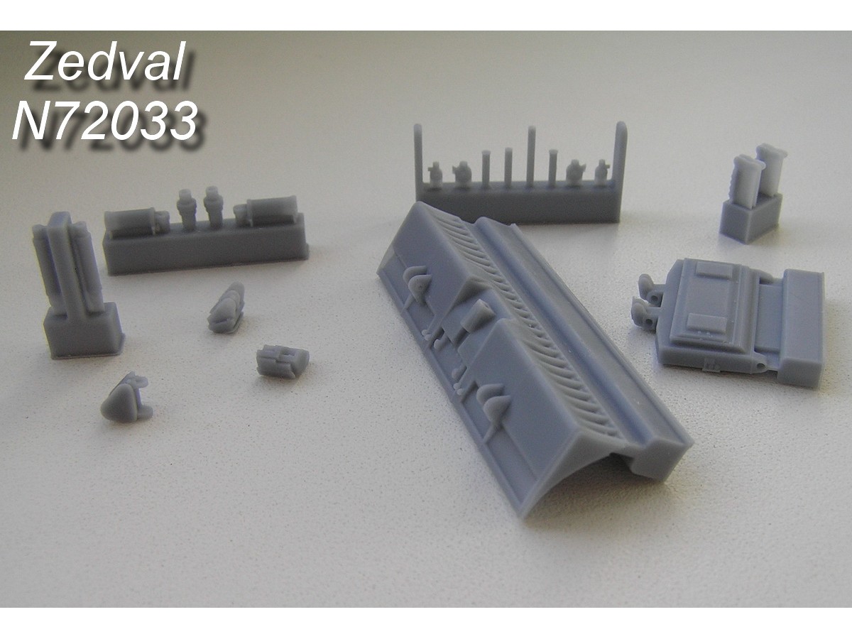 N72033  дополнения из смолы  Танковый бульдозер снегоочиститель ТБС-86  (1:72)