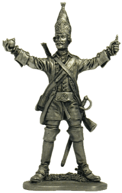 035 R  миниатюра  Русский гренадер драгунского полка, 1732-74