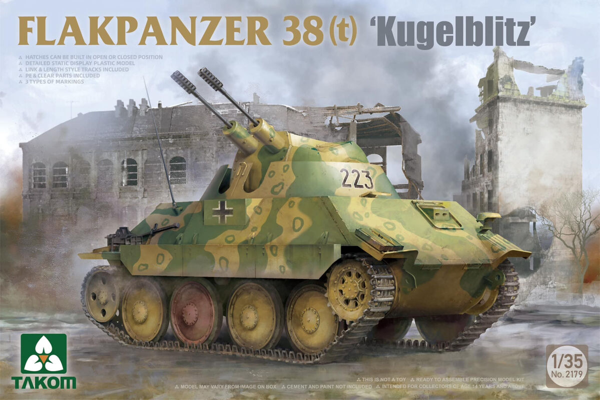 2179  техника и вооружение  Flakpanzer 38(t) Kugelblitz  (1:35)